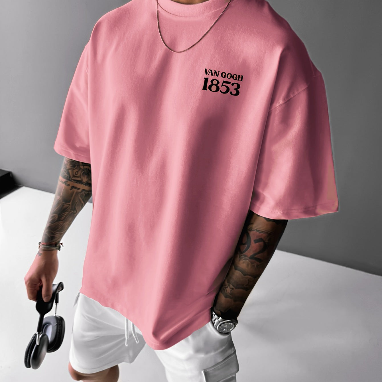 Cartoon T-Shirt - Printed Round Neck Short Sleeve Cotton Tee For Men