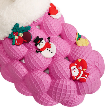 Winter Hole Shoes | EVA Slippers With Warm Toe Holders & Hollow Out Design