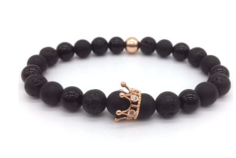 Men Bracelet | Crown Design Metal Wristband | Durable Adjustable Band