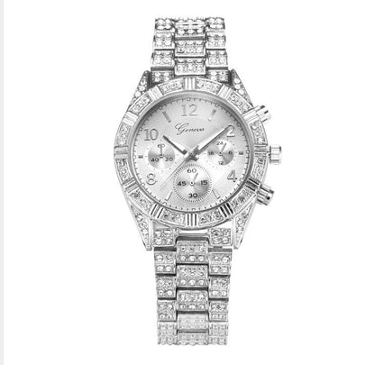 Women Quartz Wrist Watch - Fashion Stainless Steel Band Luxury Analog Timepiece
