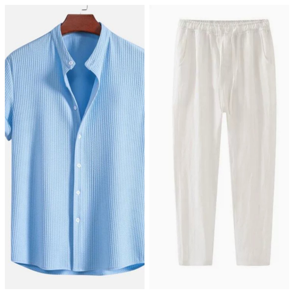 Loose Short Sleeve Shirt - Summer Mens Casual Loose Top Polyester Fiber