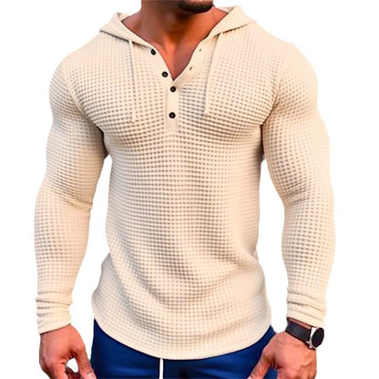 Men's Pullover Shirt - Casual Long Sleeve T-Shirt | Slim Fit Tops, Solid Color Tee