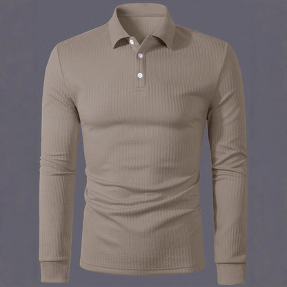 Men's Sports Long Sleeve Casual Fitness Shirt – Lightweight Polyester Fiber Top