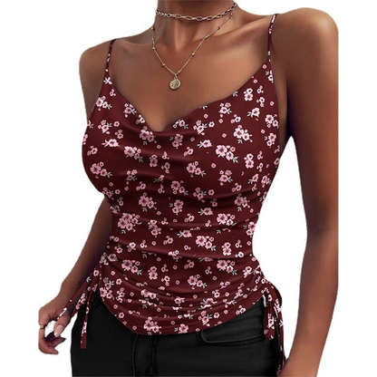 Spaghetti Strap Tops - V Neck Camisole Slim Fit Cotton Blend Shirts