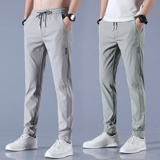 Summer Ice Silk Pants | Men's Breathable Business Casual Stretch Trousers