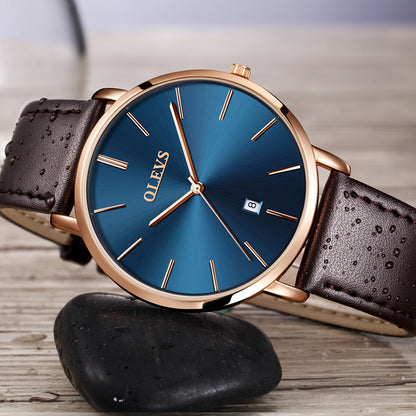 Luxury Men's Watch – Classic Elegant Design With Leather Strap & Auto Date
