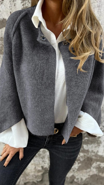 Batwing Sleeve Cardigan | Loose Cashmere Coat | Fashion Cropped Jacket Tops