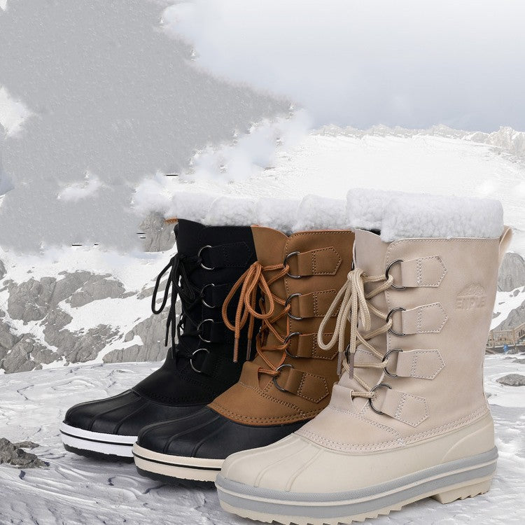 Waterproof Snow Boots | Women's Mid-Top Winter Footwear With Slip Resistant Sole