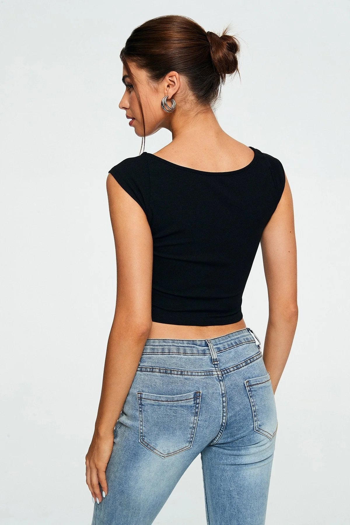 Crop Top Sleeveless Ribbed Sweetheart Neckline | Lightweight Summer Wear