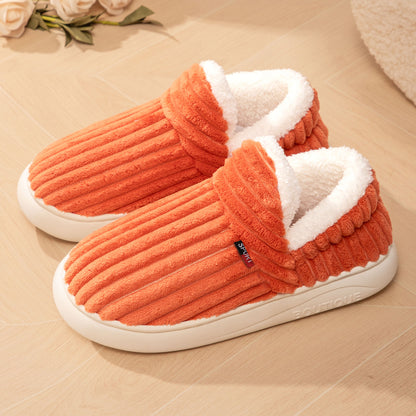 Cotton Winter Slippers – Women's Cozy Indoor Footwear With Soft Corduroy Lining