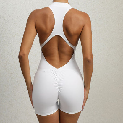 Yoga Fitness Jumpsuit | Tummy Control Shapewear | Sleeveless Butt Lifting Activewear
