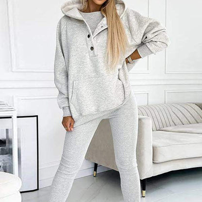 Women's Sports Suit – Three Piece Tracksuit Set With Slim Fit Trousers