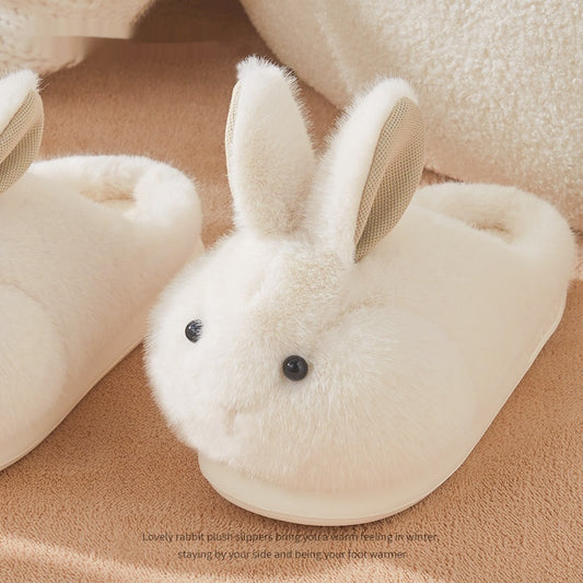 Rabbit Plush Slippers – Cozy Cotton House Shoes For Women’s Home Comfort