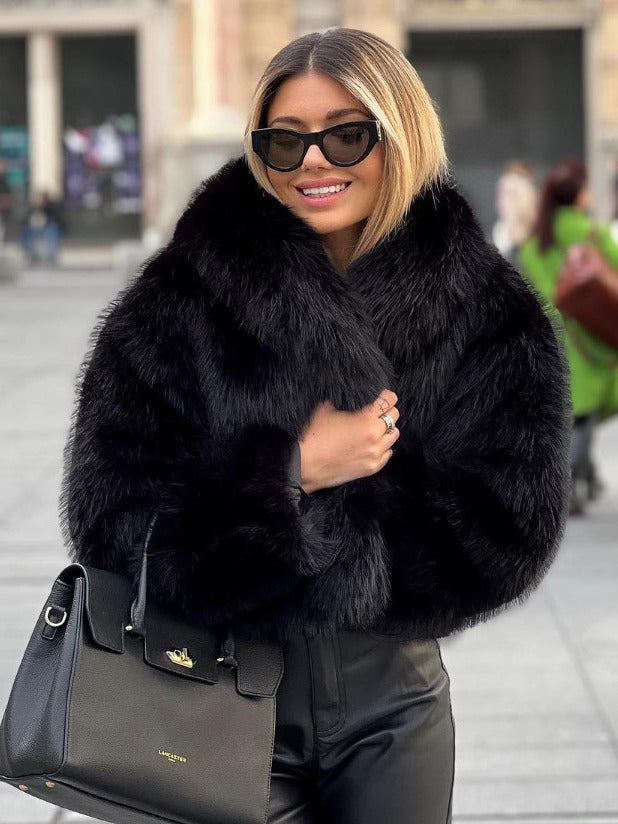 Winter Plush Coat – Thick Warm Coat With Fluffy Lapel Jacket Design