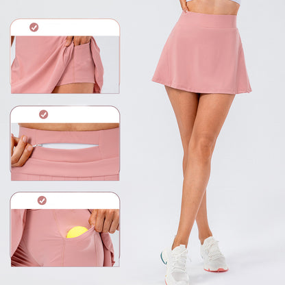 Tennis Skirt Women – Pleated Sports Skirt With Zipped Pocket For Fitness