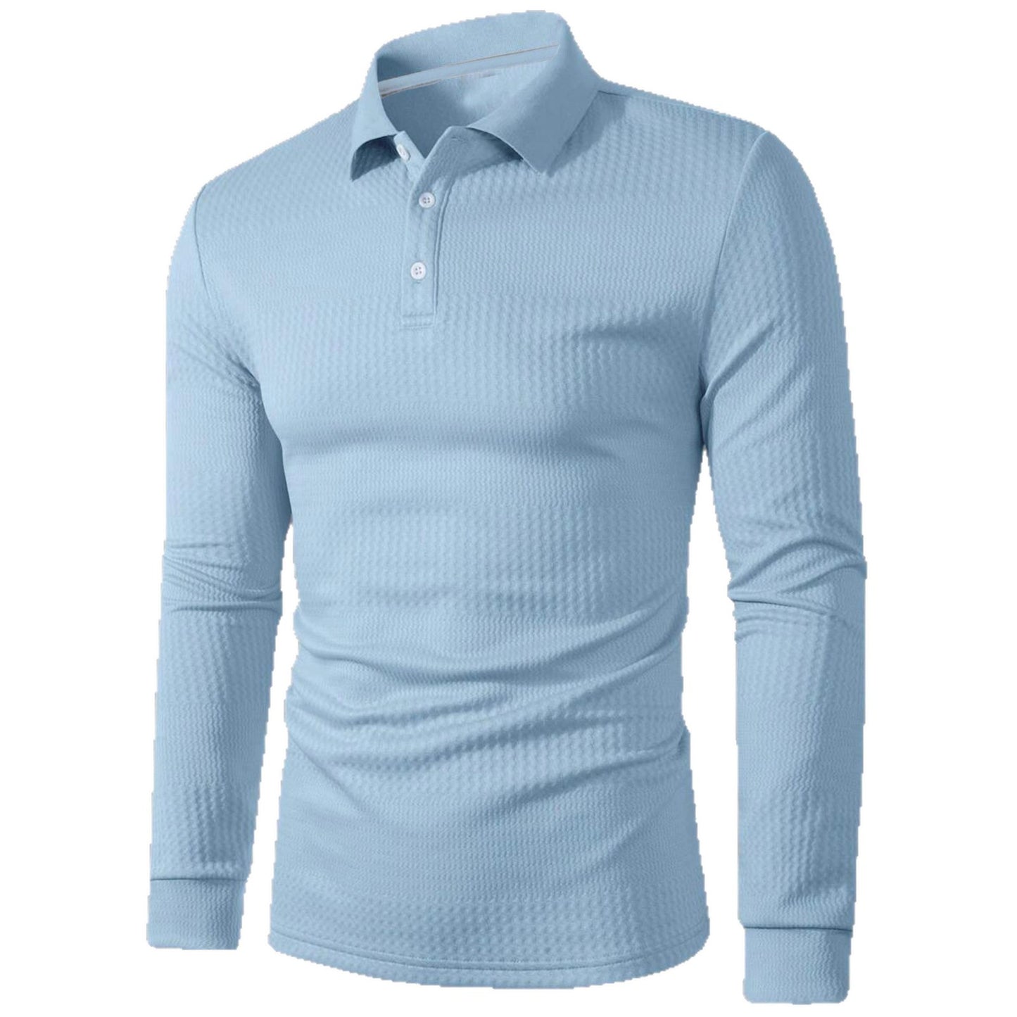 Men's Sports Long Sleeve Casual Fitness Shirt – Lightweight Polyester Fiber Top