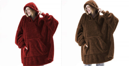 Hoodie Sweatshirt - Double Sided Fleece, Big Pocket, Comfortable Cozy Pullover