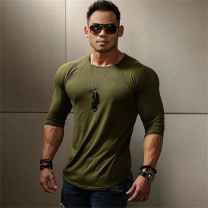 Quick Drying Sports Shirt - Men's Slim Fit Long Sleeve Workout Top
