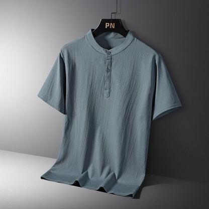 Cotton Linen Shorts Set - Men's Casual Summer Two Piece Outfit With Breathable Fabric