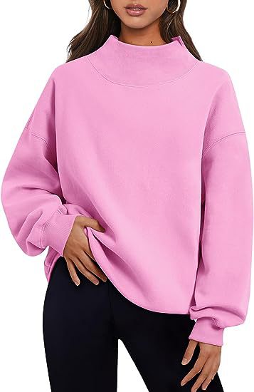 Pullover Sweatshirt Women | Loose Tops Round Neck Hoodie | Thick Solid Color Casual Wear