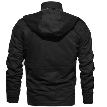 Men's Winter Jacket - Thermal Fleece Coat | Thick Hooded Military Style Outerwear