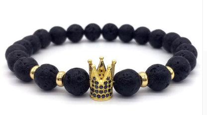 Men Bracelet | Crown Design Metal Wristband | Durable Adjustable Band