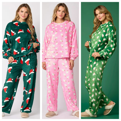 Flannel Pajama Sets | Women's Loungewear - Cozy Long Sleeve Holiday Sleepwear