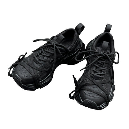 Leather Platform Shoes – Women's Lace-Up Genuine Leather Footwear With Fashion Heels