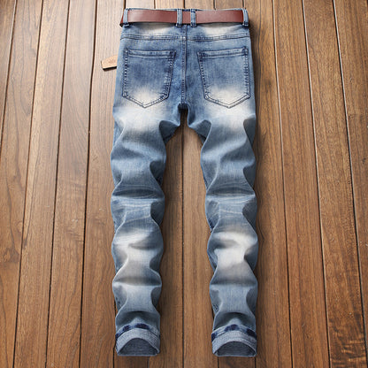 Men's Comfortable Jeans - Versatile Slim Fit Cotton Denim Pants