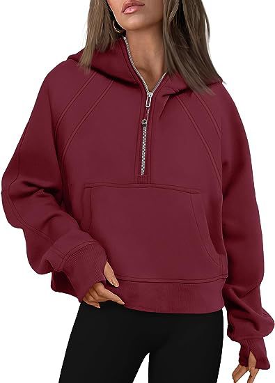Zipper Hoodies Women | Loose Sport Tops With Pocket | Long Sleeve Pullover Sweater