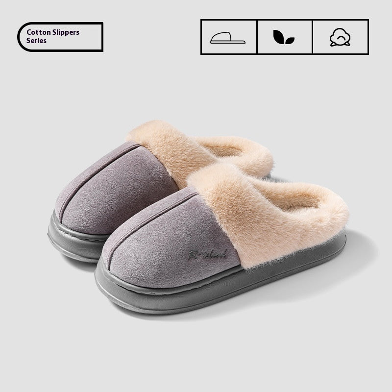 Warm Cotton Slippers | Cozy Winter Footwear | Non Slip Indoor Shoes
