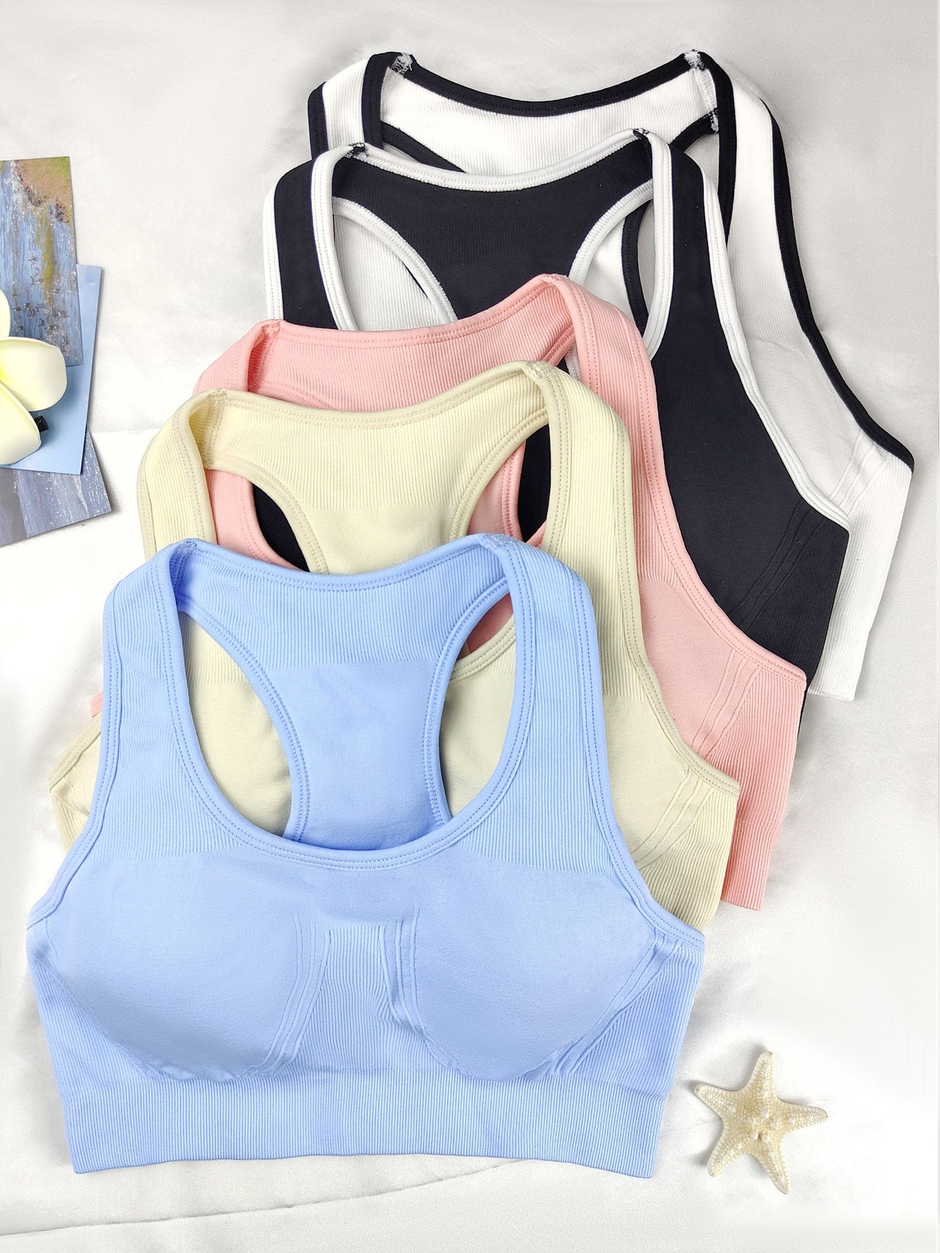 Yoga Bra Vest - Backless Sleeveless Workout Top With Moisture Wicking Fabric