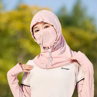 Sun Protection Hat | Breathable Nylon Ice Silk Neck Mask Scarf | UV Protection