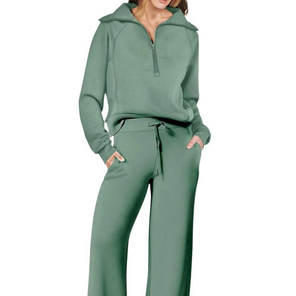 Women's Casual Sport Set - Autumn Winter Two Piece Tracksuit Polyester Activewear