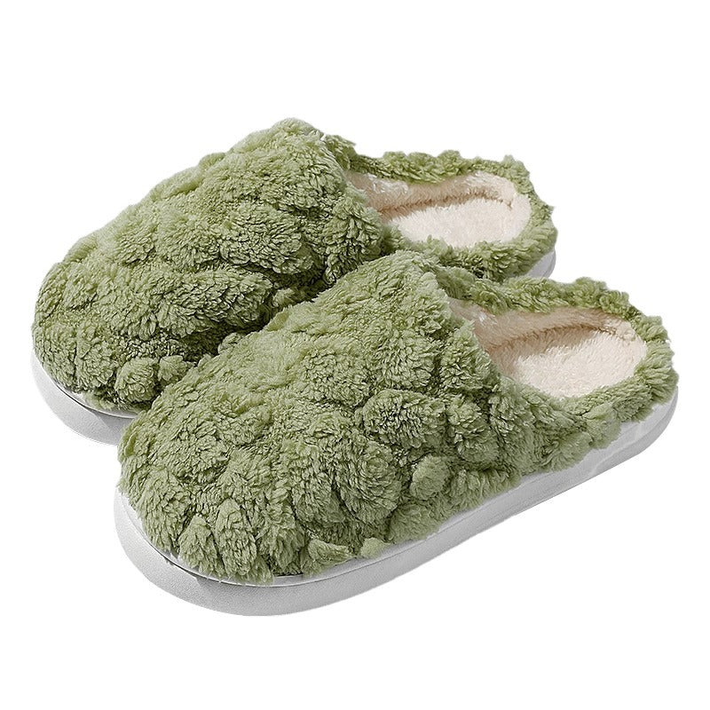 Fuzzy Slippers | Plush Cotton Slippers With Memory Foam And Anti Skid Soles
