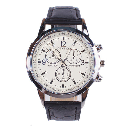 Blue Light Glass Watch Men’s Wristwatch | Quartz Movement | Thin 6mm Round Dial