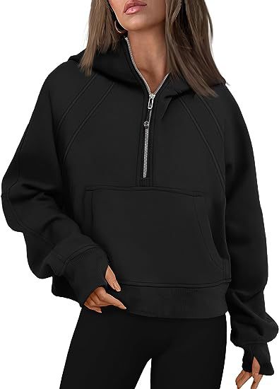 Zipper Hoodies Women | Loose Sport Tops With Pocket | Long Sleeve Pullover Sweater