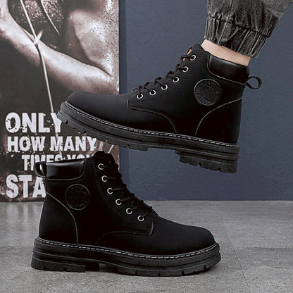 Mens Winter Boots | Waterproof Chunky Heel Fashion Ankle Boots