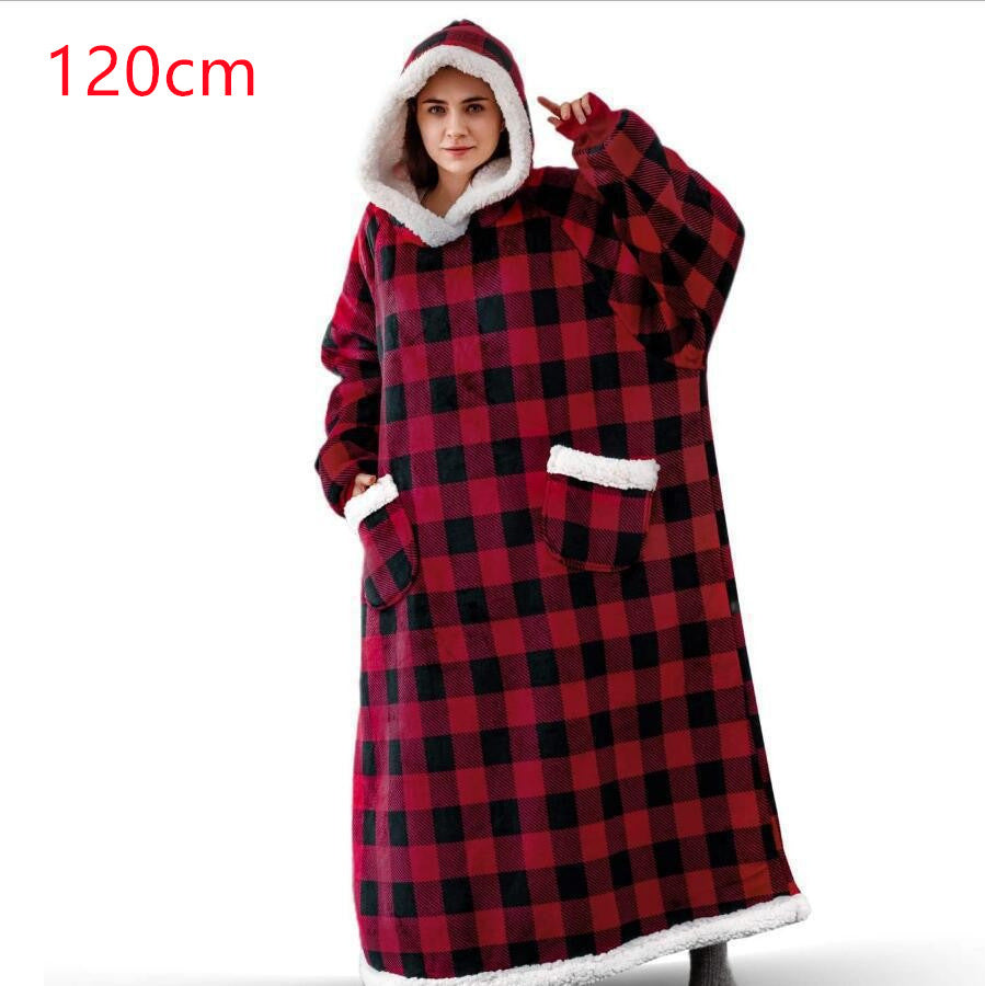 Hoodie Blanket – Oversized Pullover With Pockets | Winter Warm Cozy Wear