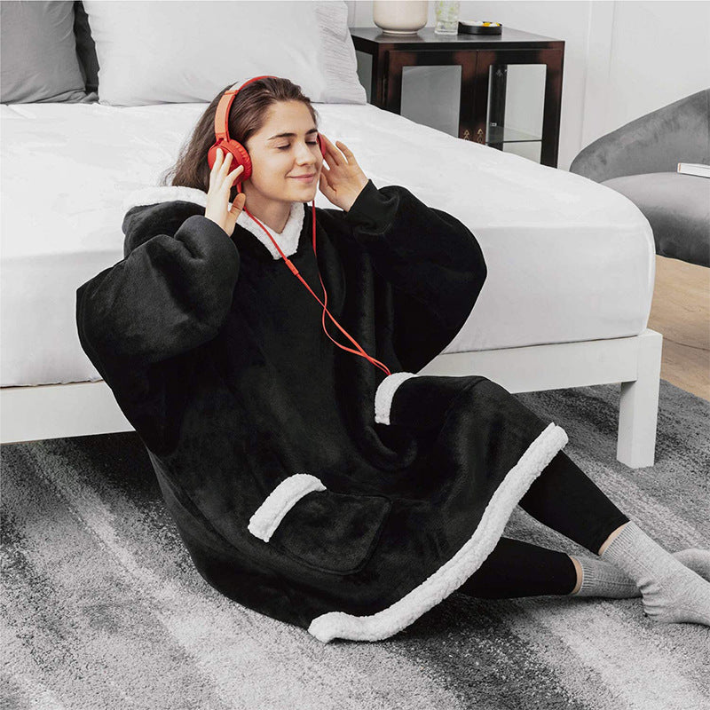 Hoodie Blanket – Oversized Pullover With Pockets | Winter Warm Cozy Wear