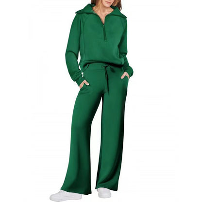 Women's Casual Sport Set - Autumn Winter Two Piece Tracksuit Polyester Activewear