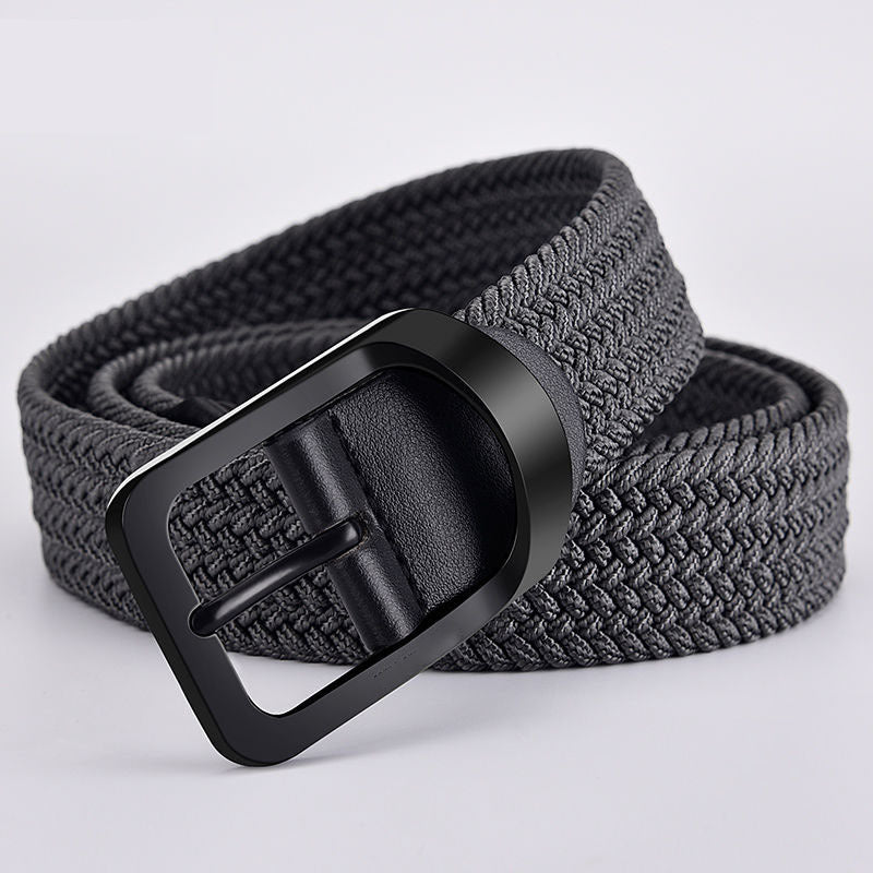 Woven Canvas Belt With Automatic Buckle | Adjustable Casual Waist Accessory