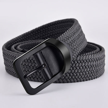 Woven Canvas Belt With Automatic Buckle | Adjustable Casual Waist Accessory