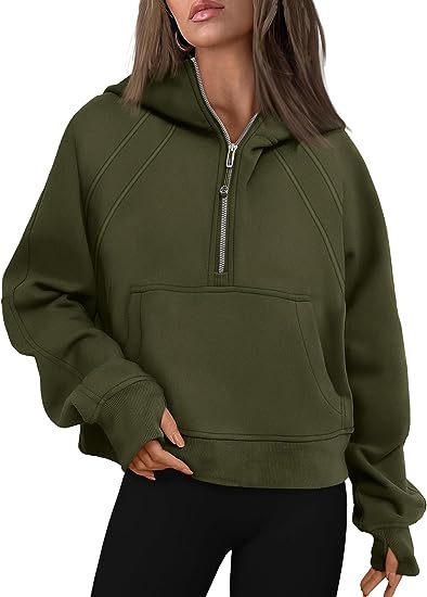 Zipper Hoodies Women | Loose Sport Tops With Pocket | Long Sleeve Pullover Sweater