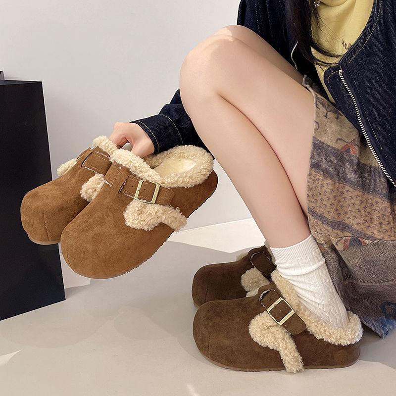 Fleece Cotton Slippers – Cozy Closed Toe Women’s Indoor Shoes With Anti-Slip Sole