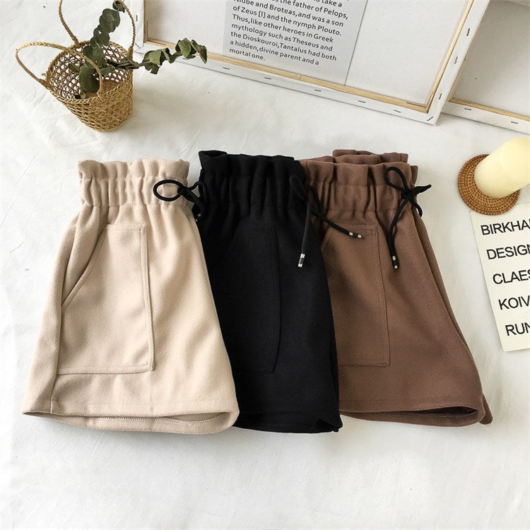 High Waist Boots Shorts | Wide Leg A-Line Loose Fit Pants | Thick Fabric