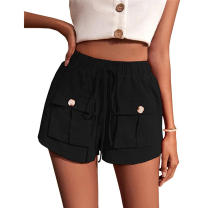 Casual Cargo Shorts | Loose Drawstring Pants With Pockets | Summer Women