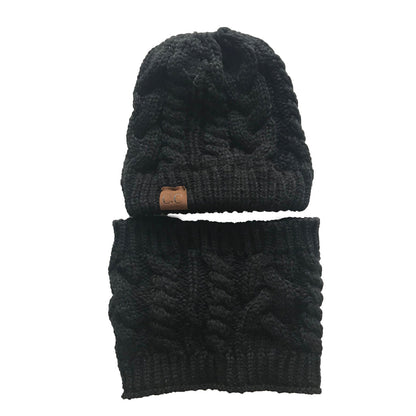 Knitted Winter Hat Set - Women's Warm Knit Caps With Windproof Balaclava Scarf