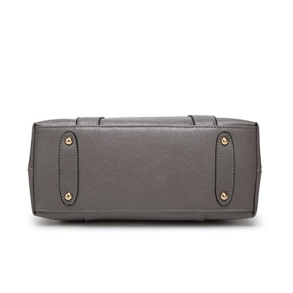 Women Shoulder Bag - Fashion Casual PU Leather Handbag With Lychee Pattern