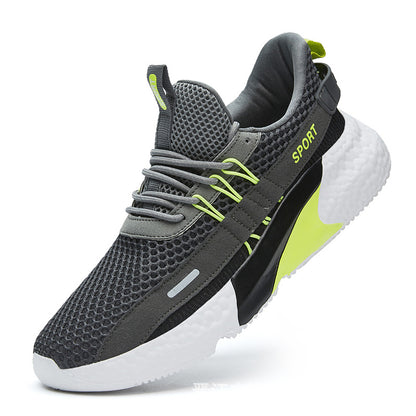Men's Running Shoes - Lightweight Mesh Sports Sneakers With Rubber Sole